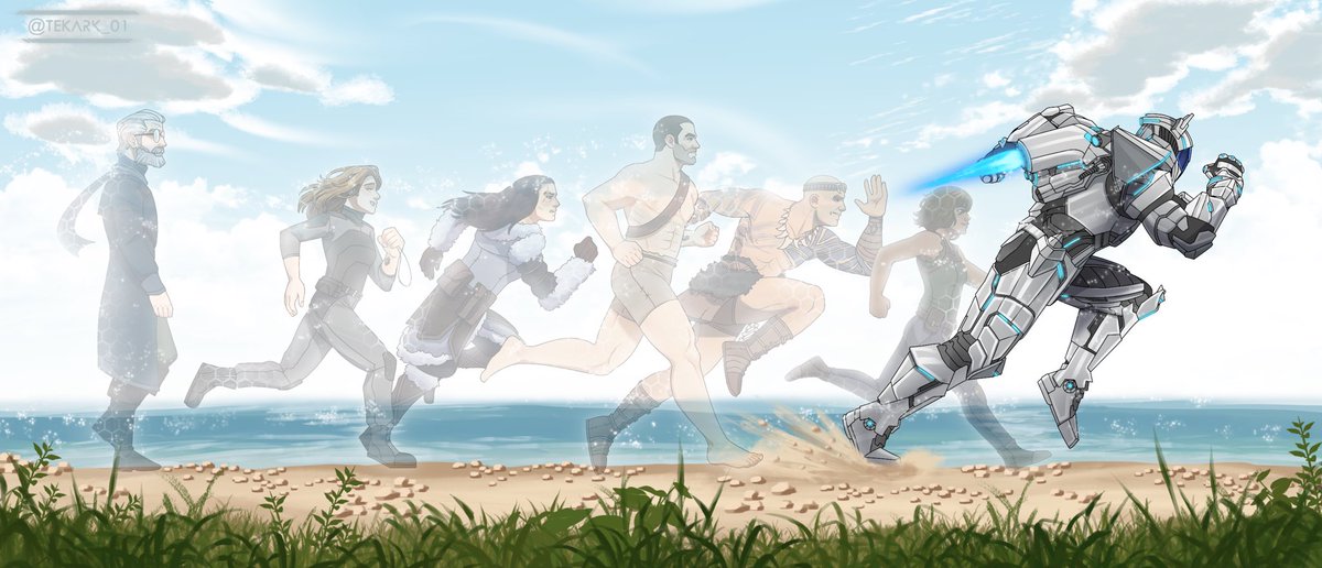 TekARK_01's tweet photo. "Legacy"

"The path has been laid out by the others before you, but now, it is your turn to write your own story."

Cheeky little fanart piece including the main ARK lore characters for once :)

#arkart #playark #arkfanart #fanart @survivetheark https://t.co/TI8yWwKp7M