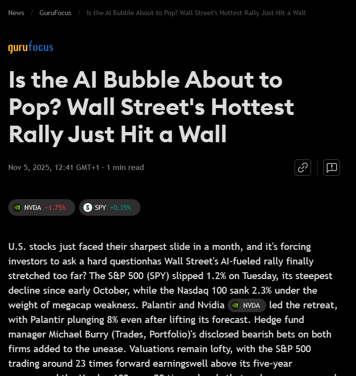 Based_Aka's tweet image. Needless to say but, if you find articles questioning if the AI bubble will pop or not, then the bubble is not going to pop anytime soon.

#ai #aibubble #hpcai