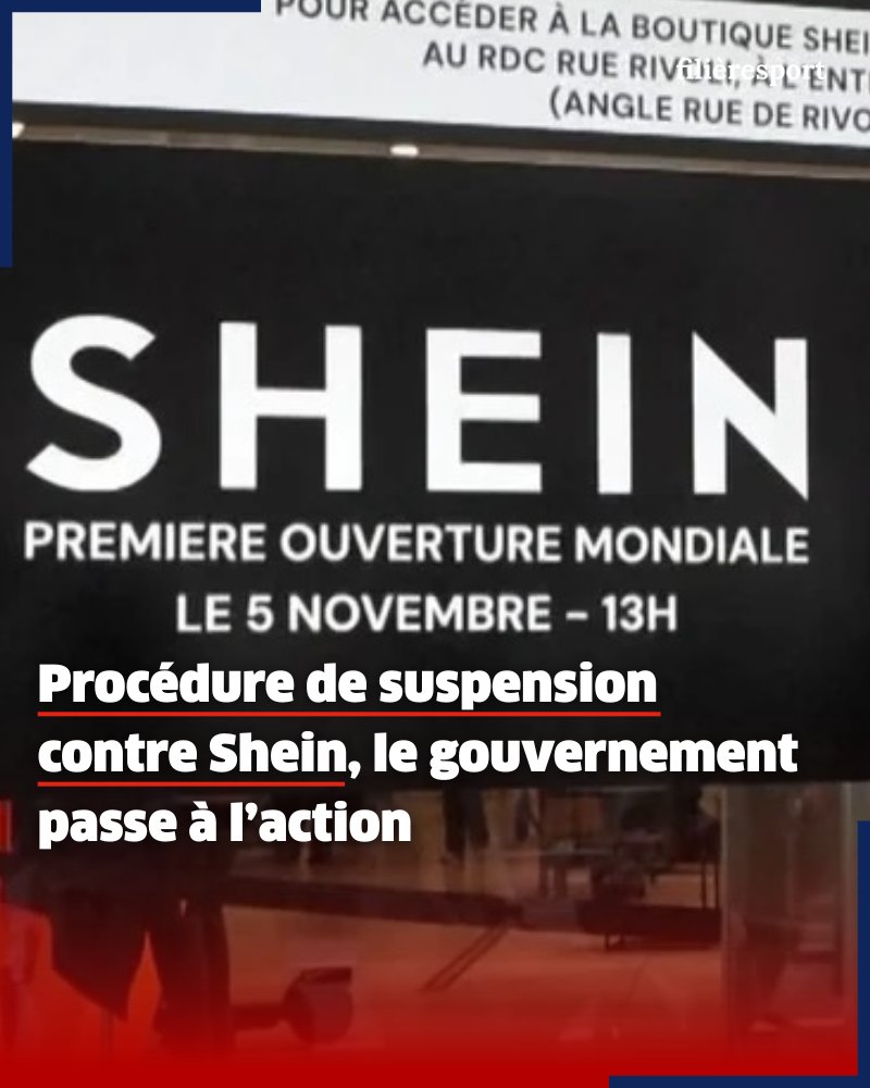 Procédure de suspension contre <a href="/SHEIN_Official/">SHEIN</a>, le gouvernement passe à l’action

👉filieresport.com/les-actualites…