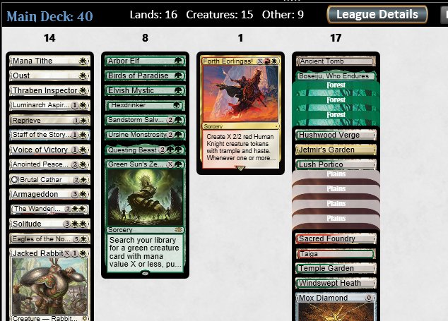 Currently tied for trophy leader with the <a href="/Mengu09/">Andrea Mengucci</a> power cube! Last trophy of the night was a sick unpowered selesnya deck splashing forth!