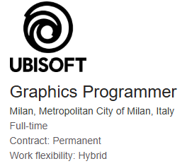 We're looking for a Graphics Programmer 

jobs.smartrecruiters.com/Ubisoft2/74400…