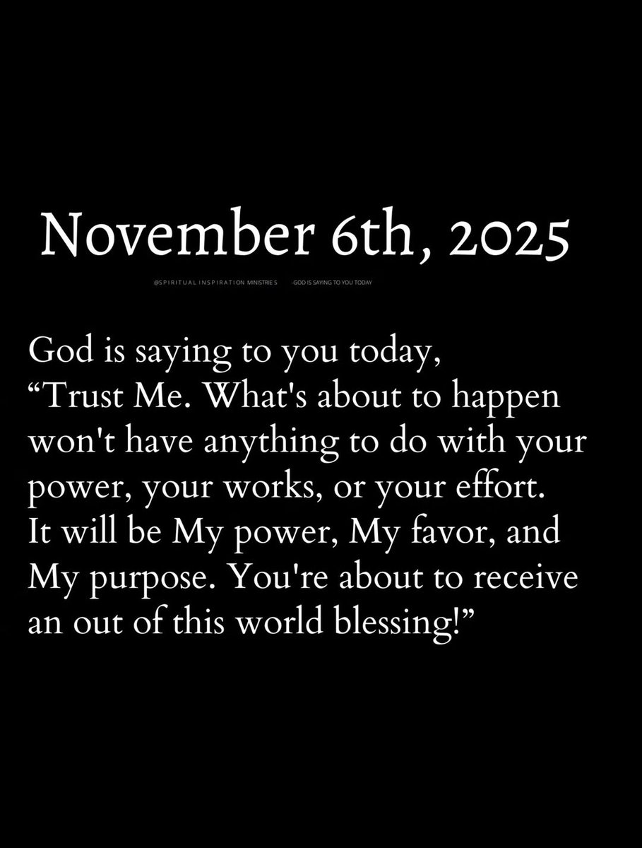 God is saying to you today,