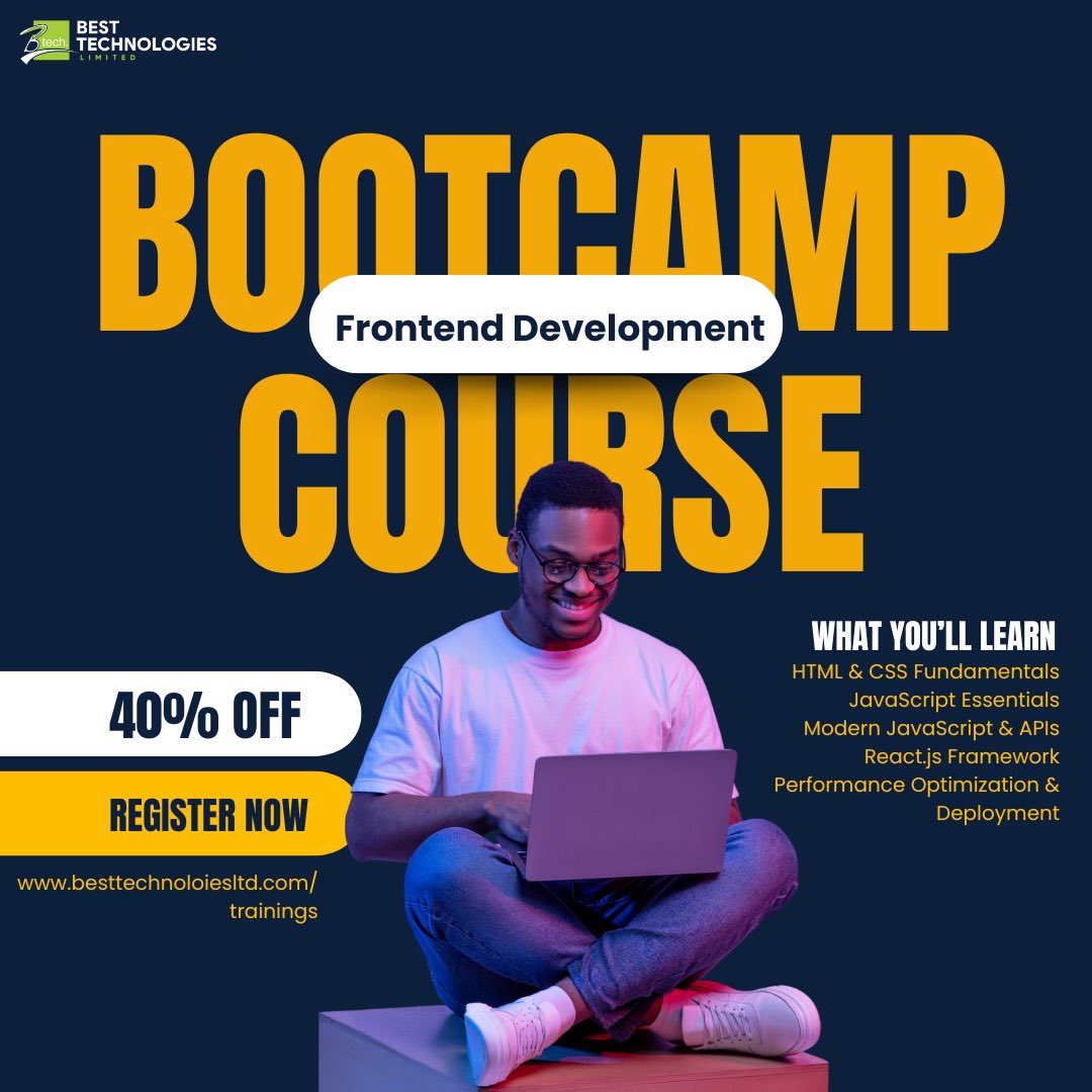 besttech_ltd's tweet image. Don’t just learn tech - master it.
Build bold. Code fearless. Become unstoppable. 💻🔥

#BestTechBootcamp #TechRevolution #CodeWithConfidence #FutureInYourHands #SoftwareDevelopment #NextGenInnovator #BestTechNigeria
