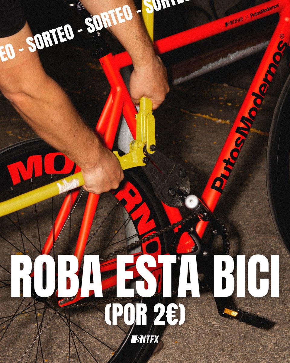 ¡Últimas horas para optar a la última Santafixie Raval x Putos Modernos por solo 2€! 🪙🪙

Mañana la sorteamos.

🔥 tinyurl.com/2csa9mnf