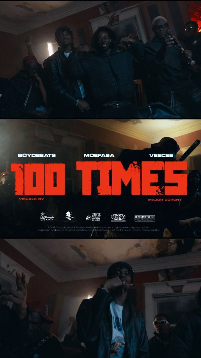 iam_BoydBeats's tweet image. 🚨🚨🚨🚨🚨

100 TIMES coming soon ‼️

🎙️: BoydBeats ft. Moefasa &amp;amp; VeeCee
🎹: BoydBeats
🎥: Major Dorchy
🏡: Pineapple Waves &amp;amp; TVG

A&amp;amp;R: FirstSon &amp;amp; Martins O.

#BoydBeats #VeeCee #Moefasa #100times #Pw #TVG