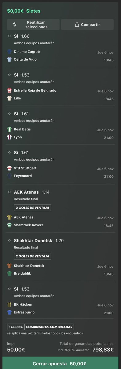 AndrinosFutbol's tweet image. Cuota @15 UEFA Europa League + Conference League. 

Si es ✅ Sortearé las ganancias a una persona que de ❤️ al tweet.