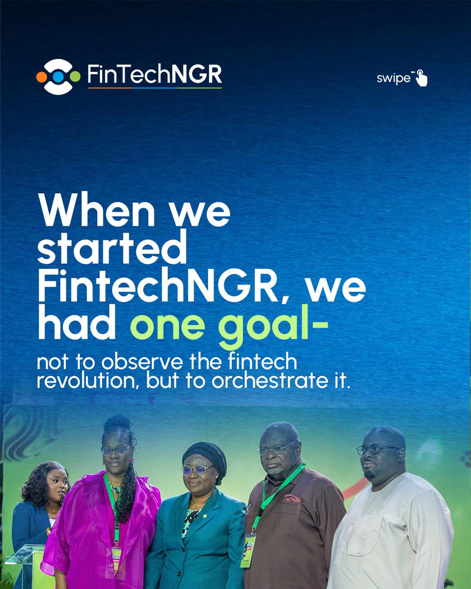fintechngr's tweet image. A movement of innovators reimagining Nigeria’s financial &amp;amp; digital future — that’s FintechNGR.
We’re not waiting for change; we are the change.
Join the movement 👉 fintechng.org/membership | Call Grace: +234 9070000193
#FintechNGR #InnovationHub #DigitalTransformation