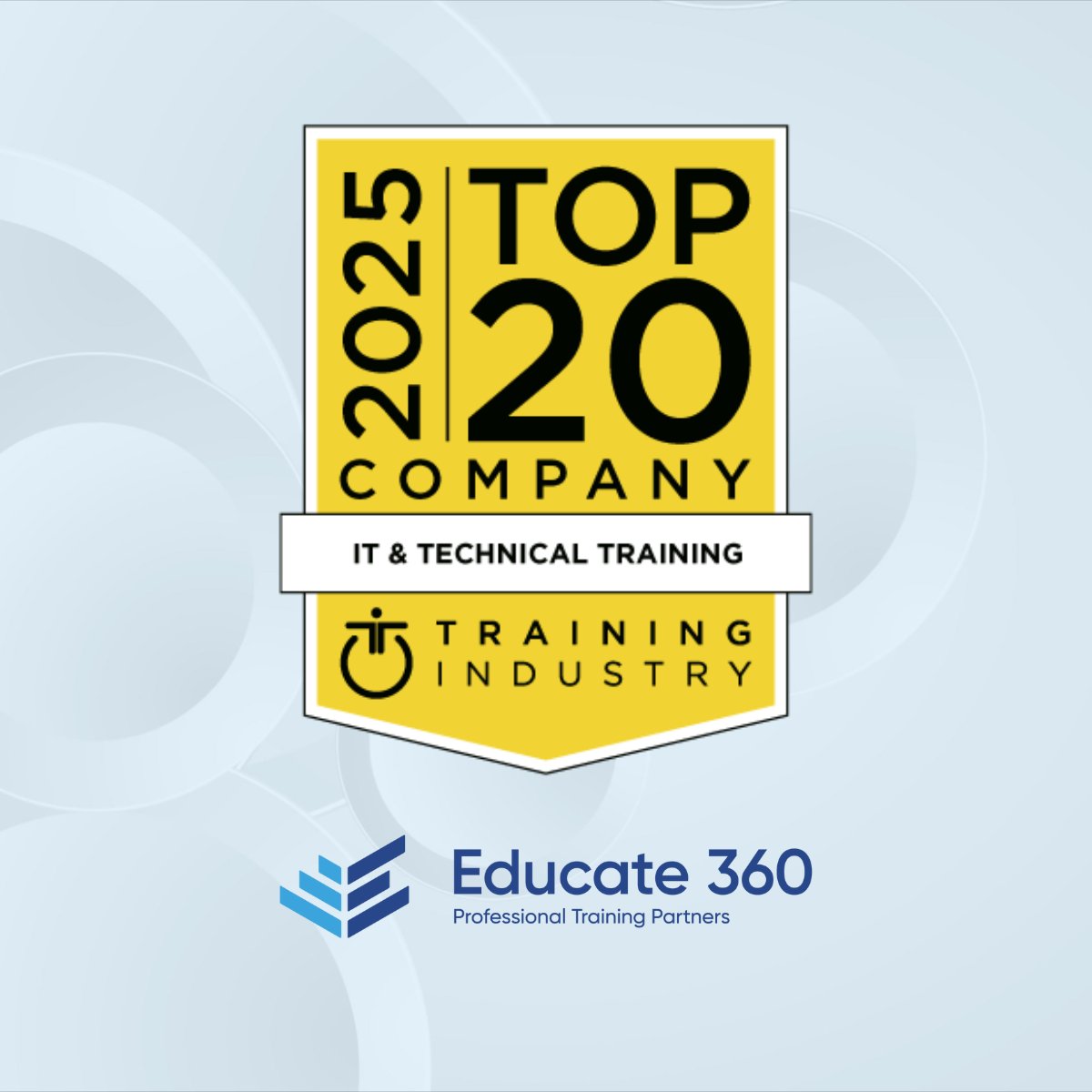 We’re thrilled to share some great news! 👇

We’ve been named a Top 20 IT &amp; Technical Training Company by <a href="/TrainingIndustr/">Training Industry, Inc.</a>. 🏆

 A huge thank you to the incredible individuals who make continuous growth possible every day.

Read more here: hubs.la/Q03RXS9X0