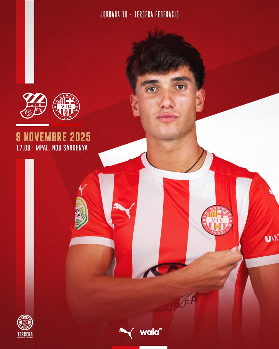 𝟎𝟗.𝟏𝟏.𝟐𝟓 // 17.00 h

<a href="/CEEuropa/">Club Esportiu Europa</a> 'B' 𝒗𝒔
Mpal. Nou Sardenya 📍

#SomUEVic 🔴⚪️