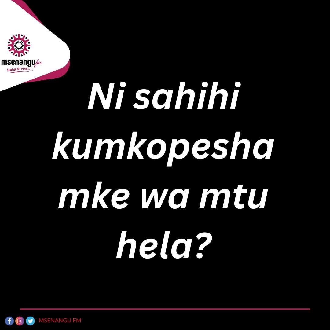 Ni sahihi kumkopesha mke wa mtu hela?