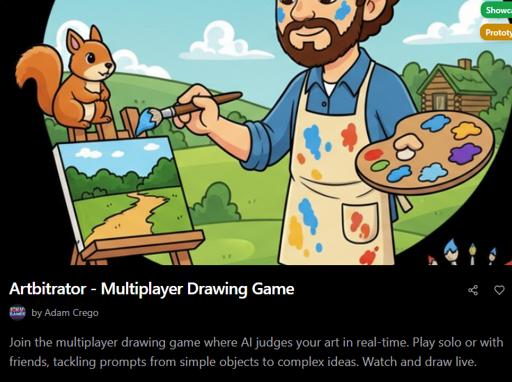 GambinoGuts's tweet image. So much fun in this game! Found it on @VibeCodingList, and my match-up happened to be the creator @ArtbitratorGame, who is really kind and fun to match up with. Love the idea of drawing while interacting with the other artist. Salute to this man! 
vibecodinglist.com/projects/artbi…