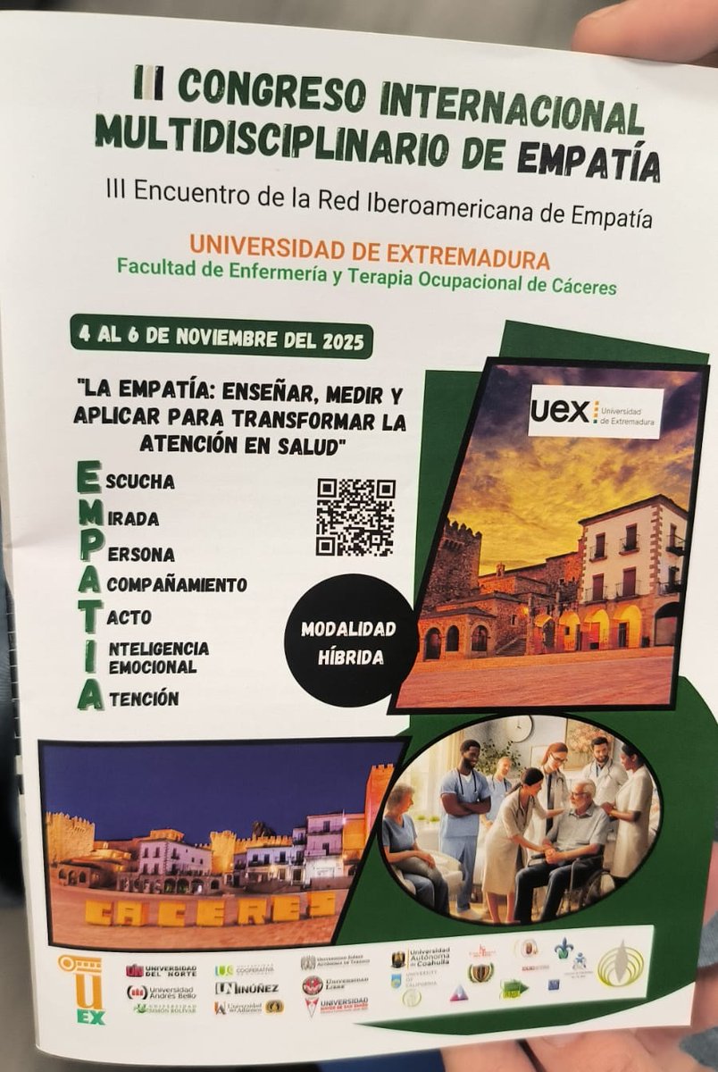 Beatriz Rodríguez está participando como Presidenta del Comité Científico del III Congreso Internacional Multidisciplinario de Empatía / III Encuentro de la Red Iberoamericana de Empatía 🫂👏
📌 Cáceres 
🗓️ 4-6 de noviembre

#cimempatia2025 #healthcare