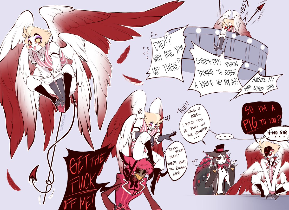 Please give him his own designated perch in the hotel
#HazbinHotelLucifer #HazbinHotelAlastor #HazbinHotelHusk