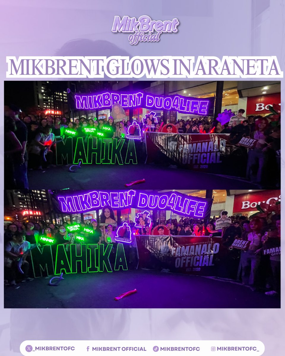 Mikanism. MikBrent. Famanalo.

MIKBRENT GLOWS IN ARANETA