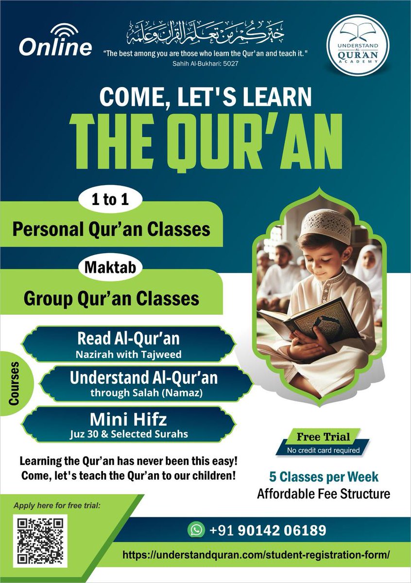 TheQuranCampus's tweet image. Learning the Quran has never been this easy.

#Quran #QuranClasses #LearnQuran #UnderstandQuran