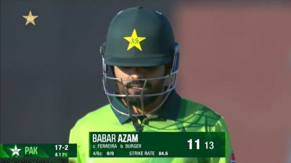 Hashir_63's tweet photo. People keep labeling it as a form issue, but it’s not like that by any stretch. He’s just not good enough to score big against some quality pace or spin, or when the conditions even slightly assist the bowlers. He’ll play some fluent strokes for the editors, but scoring a big innings takes much more than that  it requires temperament, hard work, and patience. Give him a flat track like in the last T20i, and he’ll produce another matchwinning knock. But the moment there’s even a bit of help for the bowlers, he’ll be back to norm of failures.

This is what happens when you prepare flat tracks for statpadding in your power and start believing you’re invincible. Sports is a great leveller.