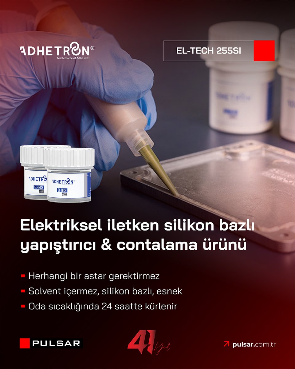 EL-TECH 255SI, oda sıcaklığında 24 saatte kürlenen ve yüksek sıcaklıklara dayanıklı yapısıyla benzersizdir. 8 günde kürlenen geleneksel ürünlere kıyasla, seri üretim uygulamalarının verimliliğini ve hızını arttırır.

#pulsarkimya #kimya #eltech255si #yapıştırıcı #sızdırmazlık