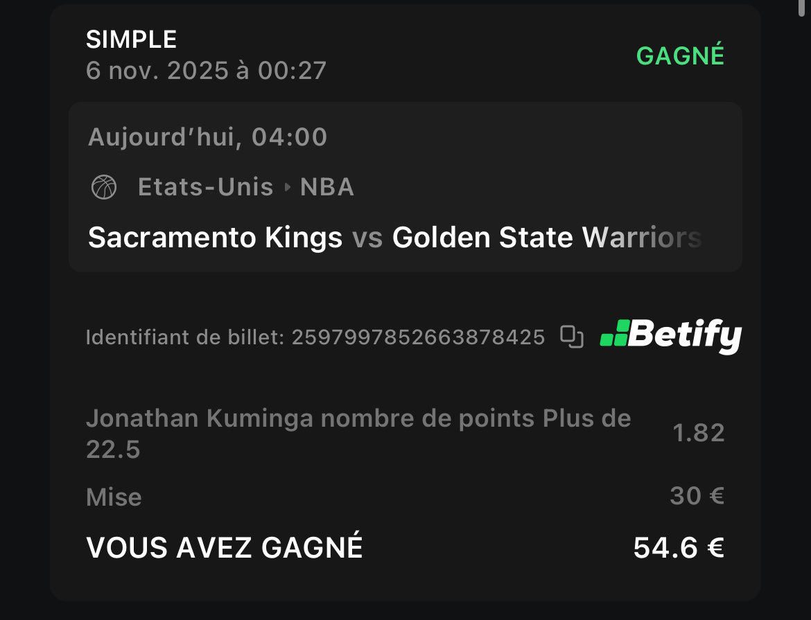 FastBreakTips's tweet image. #NBA 

Denver vs Heat : 

Murray over 8,5 rebonds/passes
@ 1,55 💰 2.5% ✅

Sacramento vs Golden State :
 
Kuminga over 22,5 pts
@ 1,85 💰 1.5% ✅

RT ♻️ /  Fav ❤️ pour me soutenir 
#TeamParieur #FastBreakTips