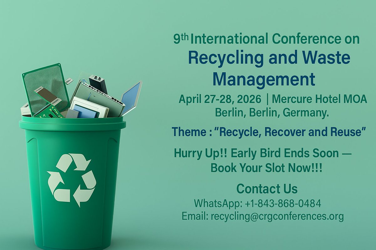 🎤 Calling all innovators &amp; sustainability leaders!
Share your ideas at #Recycling2026 in Berlin 🇩🇪
Let’s shape the future of recycling &amp; waste management together ♻️
#CircularEconomy #EUgreen #SustainableEurope #BerlinEvents