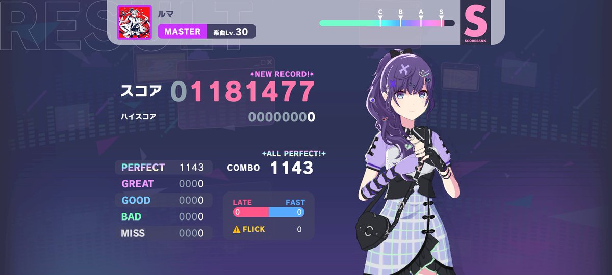 ｢ルマ｣MASTER
All PERFECT!!!!!!
正解なんて無い無い提唱だダダダダ！
