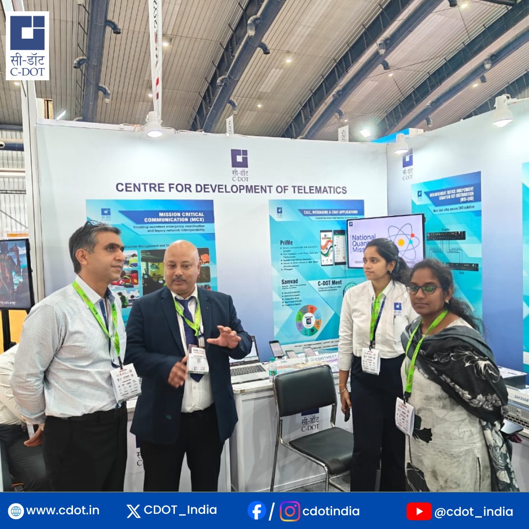 CDOT_India's tweet image. Showcasing India’s Indigenous Telecom Innovations at IMS 2025!

@CDOT_India is participating in the India Manufacturing Show 2025 - @IMS_Show - highlighting its #indigenous solutions that are powering #secure, #scalable, and future-ready digital #communication infrastructure.…