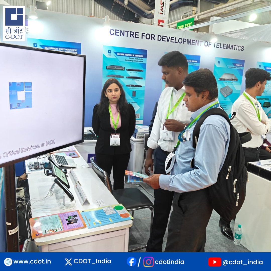 CDOT_India's tweet image. Showcasing India’s Indigenous Telecom Innovations at IMS 2025!

@CDOT_India is participating in the India Manufacturing Show 2025 - @IMS_Show - highlighting its #indigenous solutions that are powering #secure, #scalable, and future-ready digital #communication infrastructure.…