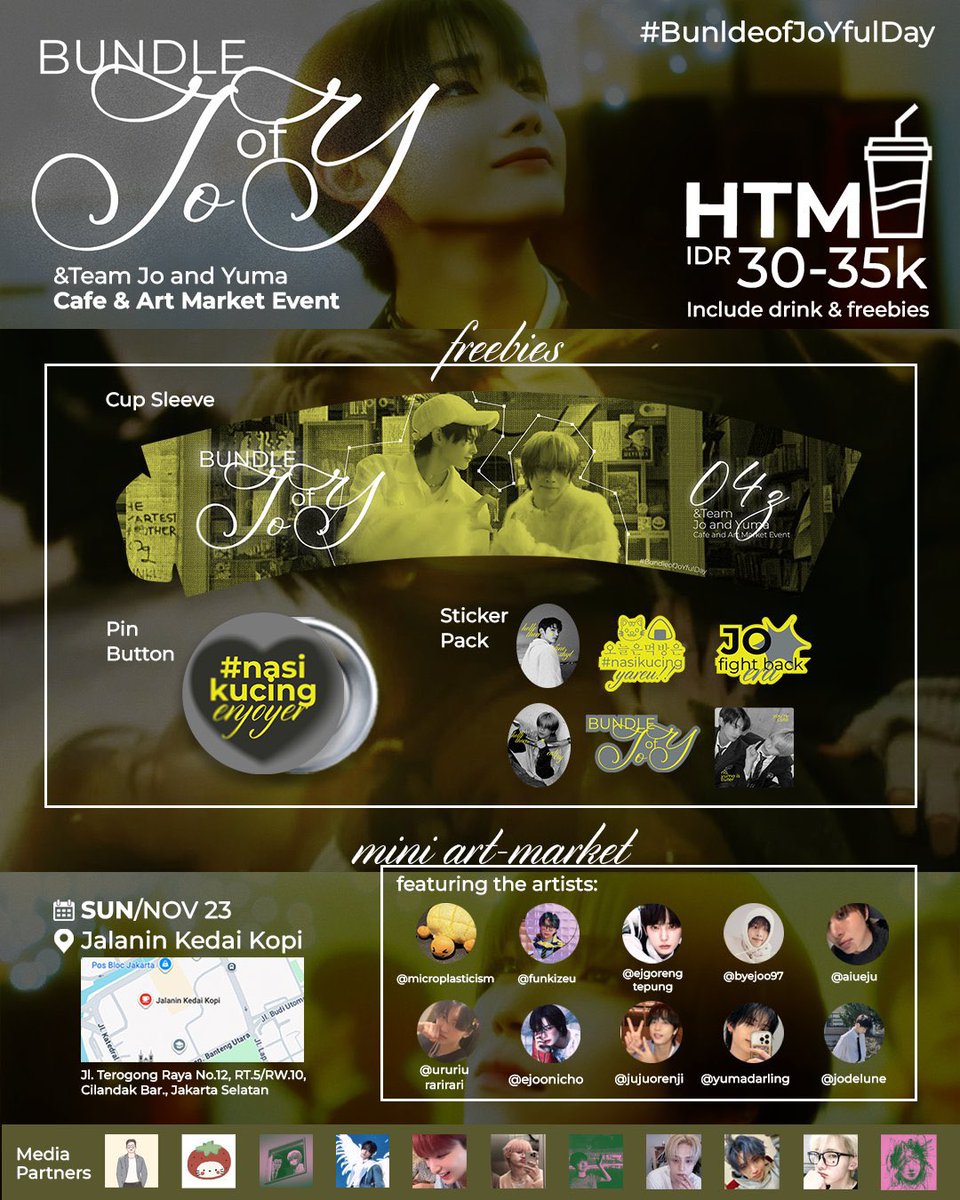 shredmoondust's tweet image. 😸Bundle of Joy🍙

A heartfelt project to celebrate &amp;amp;Team: through art, love, and joy shared by LUNÉs

☕ Jalanin Kedai Kopi
📅 23 November 2025

Event by [@bundleofjoyuma]

RSVP opens tomorrow at 18.00 WIB
See you there, LUNÉ!
#BundleOfJoY