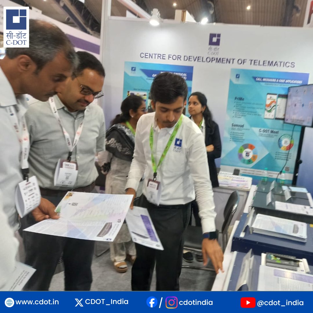 CDOT_India's tweet image. Showcasing India’s Indigenous Telecom Innovations at IMS 2025!

@CDOT_India is participating in the India Manufacturing Show 2025 - @IMS_Show - highlighting its #indigenous solutions that are powering #secure, #scalable, and future-ready digital #communication infrastructure.…