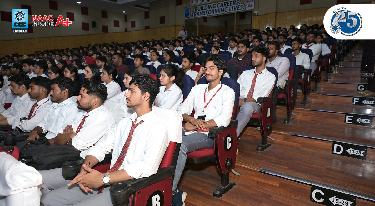 CGCPunjab's tweet image. An insightful session for Engineering (Batch 2024–2028), M.Tech CSE &amp;amp; MCA (2025–2027) led by Mr. Mandeep Singh Saini &amp;amp; Mr. Jitanshu Chandel, empowering students for their career journey ahead! 

#CGCLandran #OrientationProgramme #TrainingAndPlacement