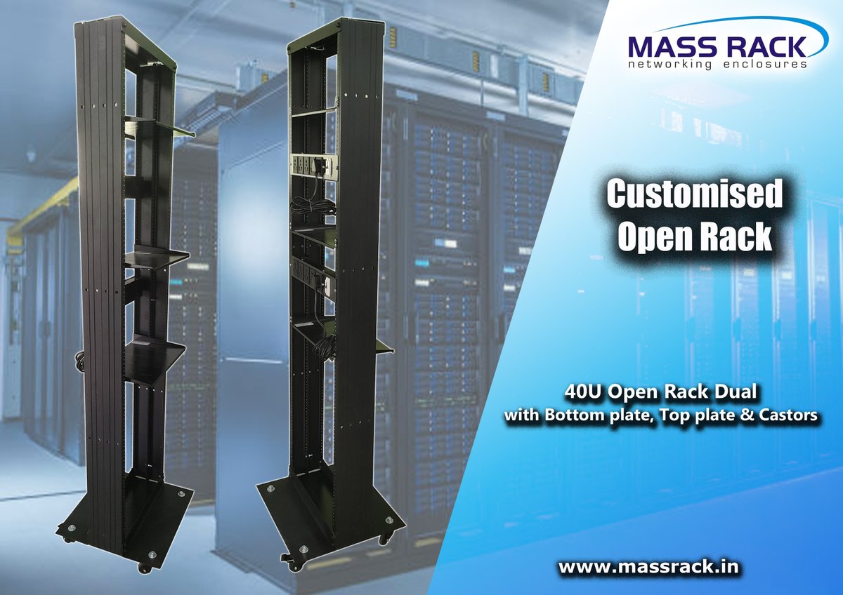 MASS_RACK's tweet photo. Mass Rack Customised Open Rack Aluminum 40U with Bottom Plate, Top Plate &amp; Castor Wheels for fixing Testing Equipments.
#networkrack #serverrack #telecomrack #wallmountrack #cabletvrack #datacenterrack #massrack #dvrrack #cctvrack https://t.co/Sjhf60vwVq
