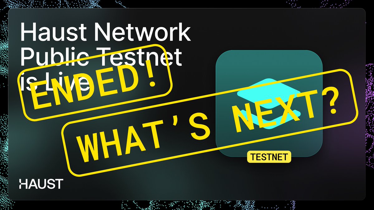 HaustNetwork's tweet image. It&apos;s the end of an era!
 
As October closes, so does Haust&apos;s public Testnet phase...
 
A thread on our journey &amp;amp; what&apos;s next 👇🧵
 
What started on Dec 30, 2024, as a proving ground has become a vibrant, high-performance ecosystem thanks to YOU!
 
The Testnet&apos;s mission was…