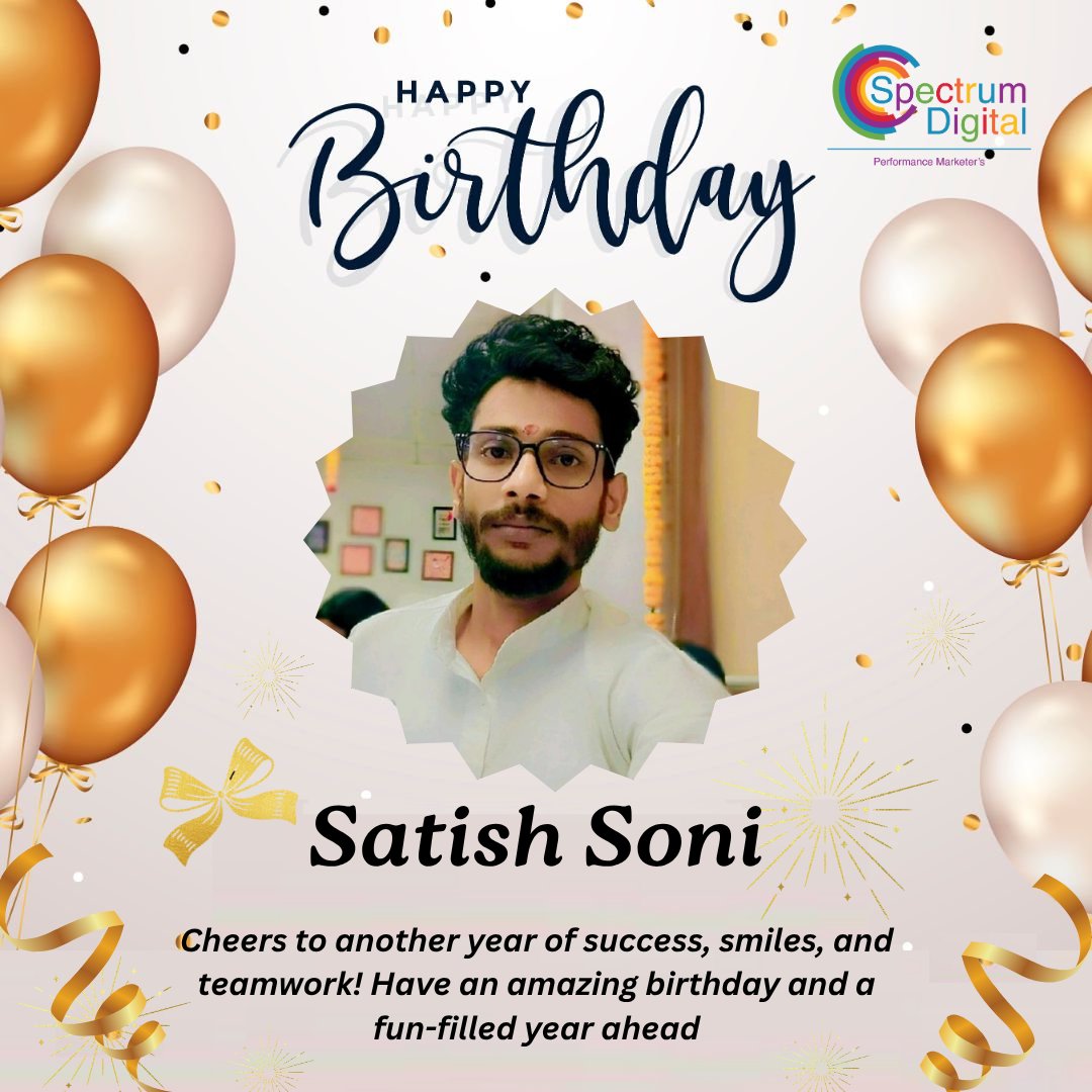 Spectrum_Digit's tweet image. 🎉 It’s celebration time at Spectrum Digital! 🎂

Wishing our amazing teammate Satish Soni 𝐚 𝐯𝐞𝐫𝐲 𝐇𝐚𝐩𝐩𝐲 𝐁𝐢𝐫𝐭𝐡𝐝𝐚𝐲! 🎂🎈

Your contribution and positive energy inspire us all. Here’s to a year full of success, laughter, and achievements! ✨

#HappyBirthday