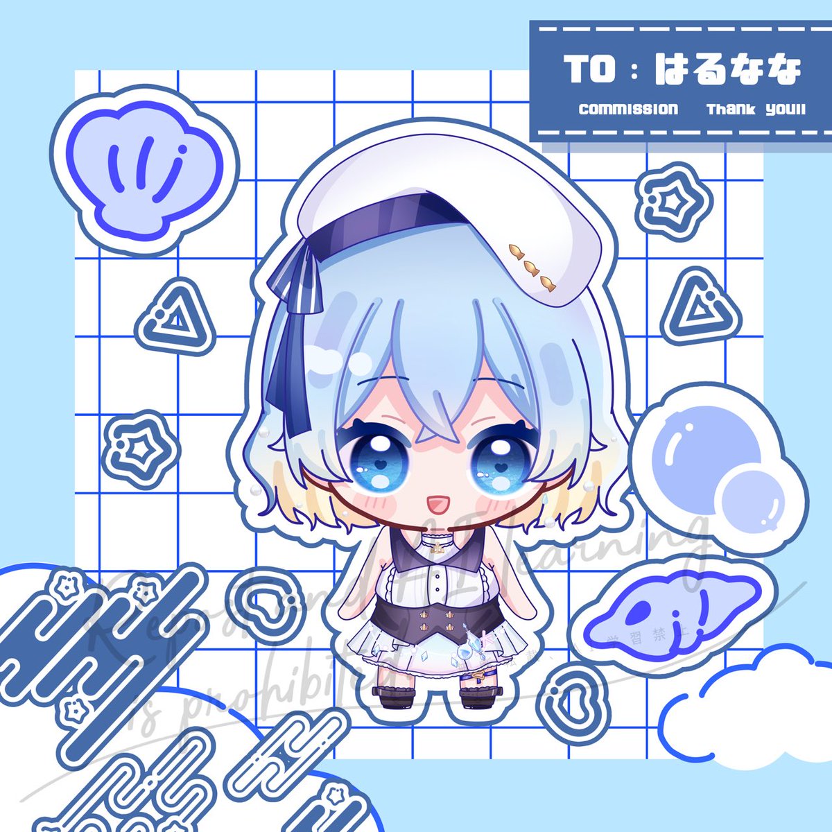 イラスト原画 優しく微笑む可愛い娘 「スマイル」 イラスト原画 優しく