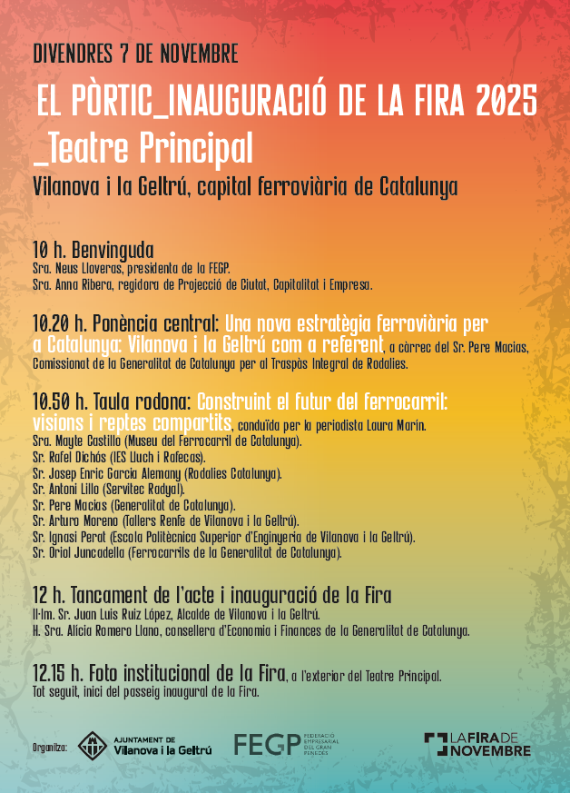 El nostre centre estarà representat pel director, en Rafel Dichós, al pòrtic de la Fira de Novembre que tindrà lloc el divendres, 7 de novembre. Així mateix, us convidem a tots a visitar-nos al nostre stand a la Plaça de la Vila. <a href="/ajuntamentvng/">Vilanova i la Geltrú</a> <a href="/imetvng/">IMET</a> #firanoembre