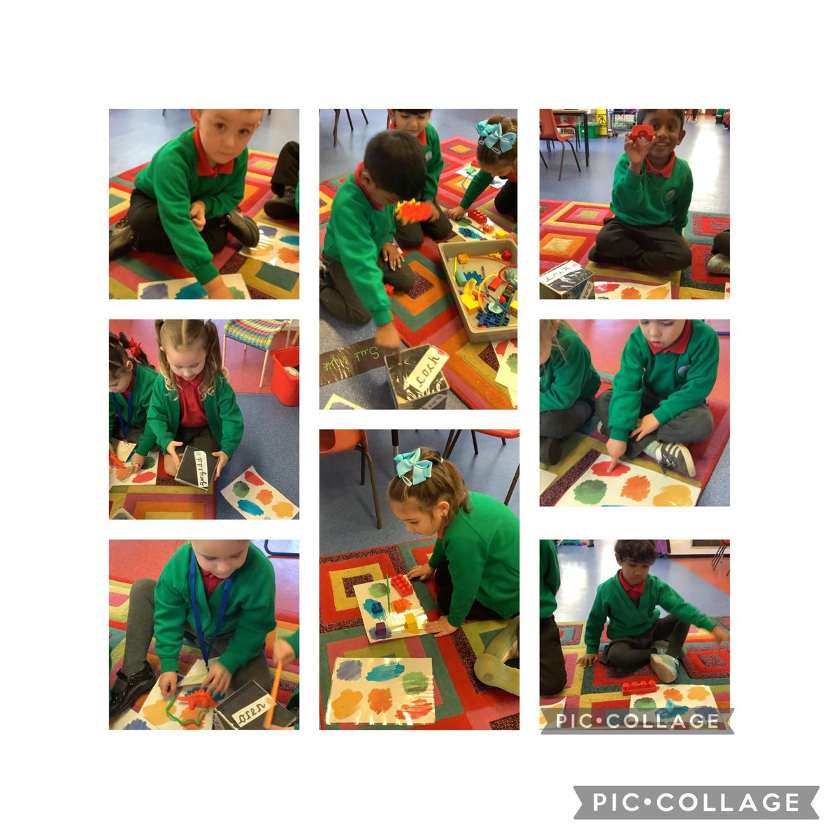 SJLCARDIFF's tweet photo. Reception have been learning their Welsh colours and practising their new Welsh phrase ‘Pa liw?’ #coch #melyn #oren #porforr #glas https://t.co/QBML8ac87I