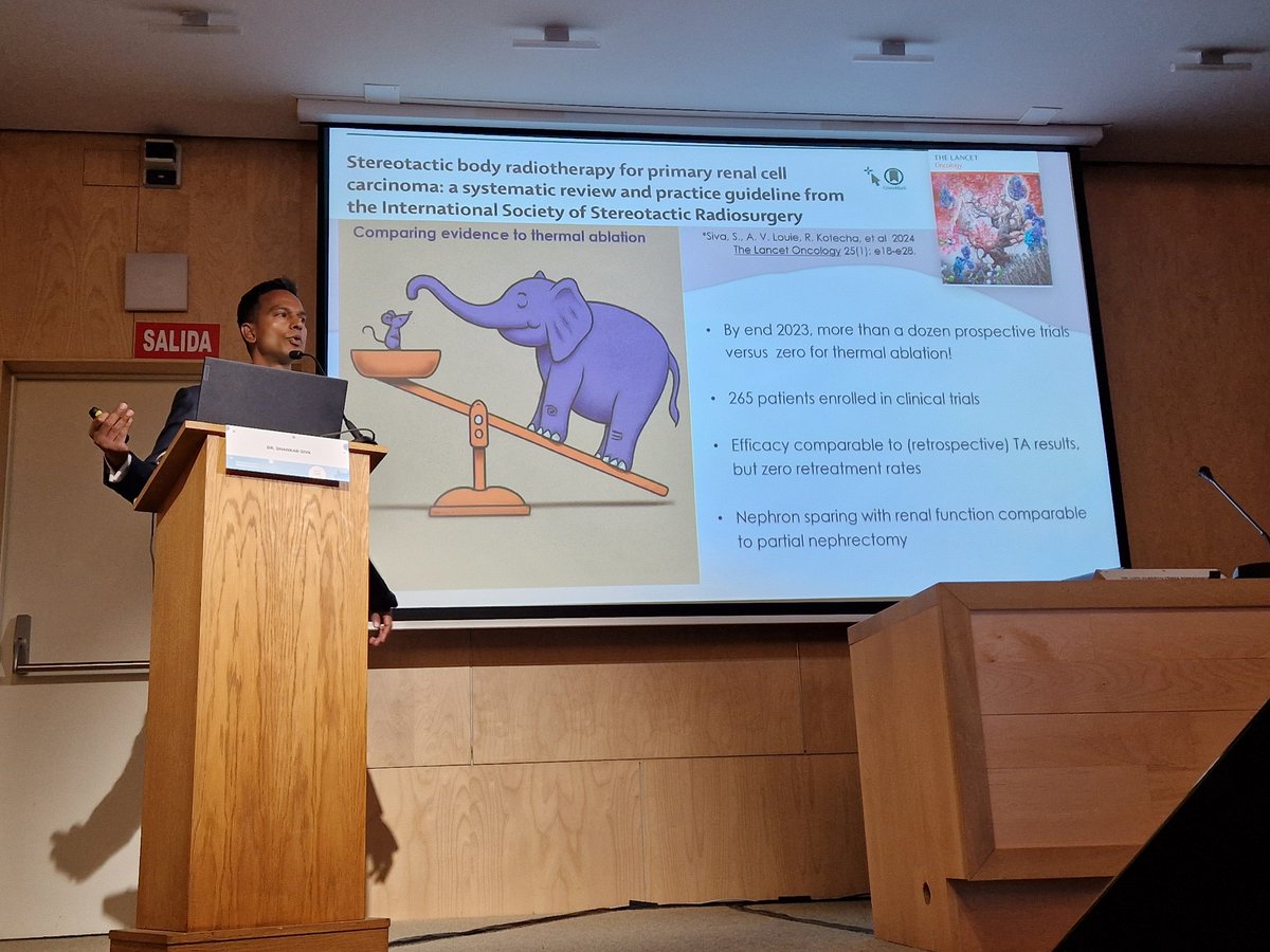 Prof. Shankar Siva talking about SABR for kidney cancer. What else do you want?
Simposio SEOR #Salamanca 2025