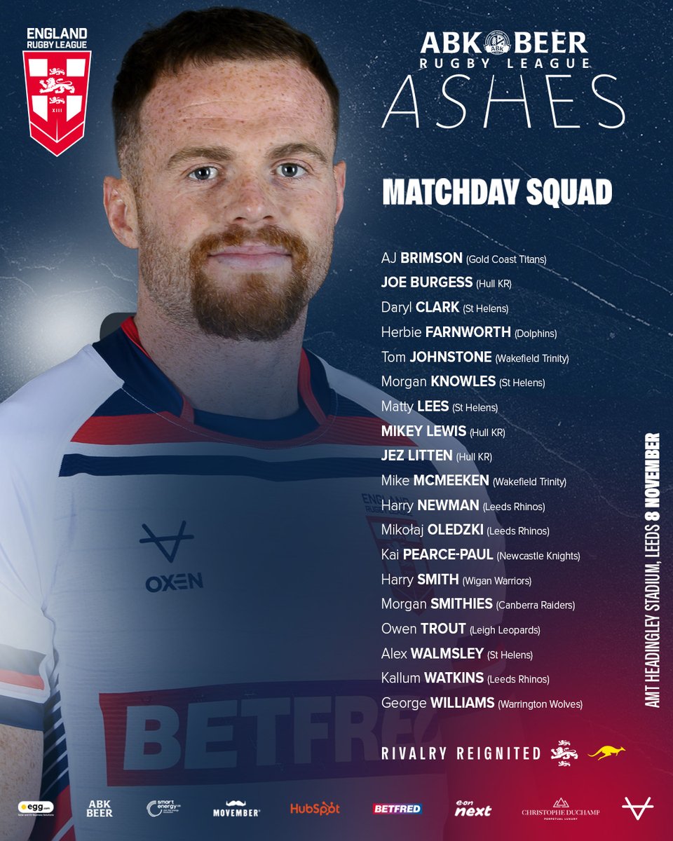 Joe Burgess, Mikey Lewis and Jez Litten all feature in <a href="/England_RL/">England Rugby League</a>'s 19-man squad ahead of the final Ashes test this weekend 🏴󠁧󠁢󠁥󠁮󠁧󠁿

#UpTheRobins🔴⚪️