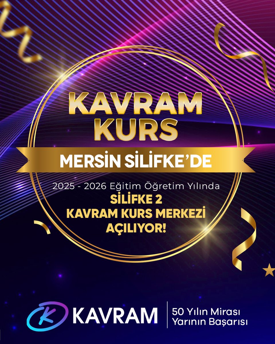 Silifke 2 Kavram Kurs Merkezi Açılıyor ! Mersin Silifke'de açılacak olan ikinci şubemizi duyurmanın mutluluğunu yaşıyoruz! 
#KavramEğitimKurumları #Mersin #Silifke #Eğitim