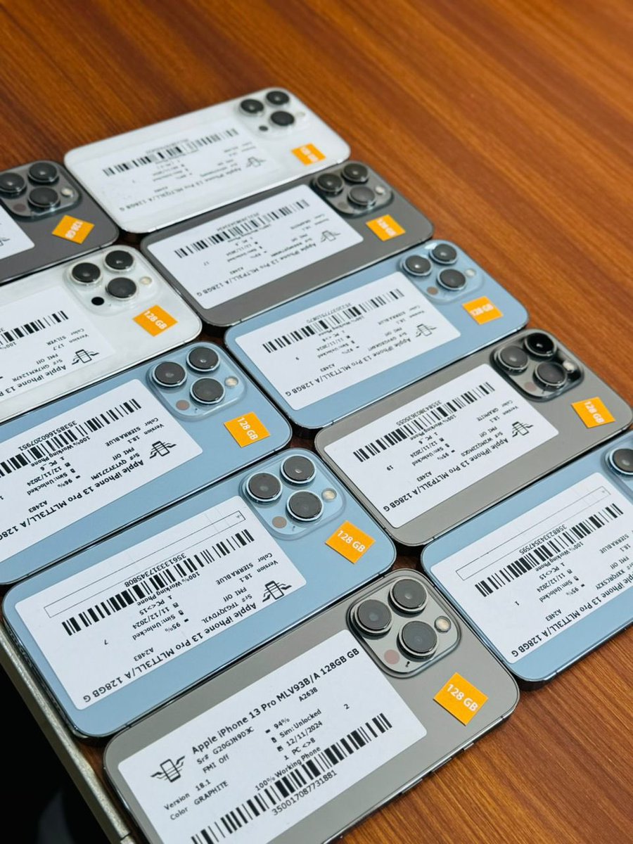 13 PRO 256g 🏷️265,000
13 PRO 128g  🏷️245,000

INTÉRESSE DM ou au 773918139
#rt