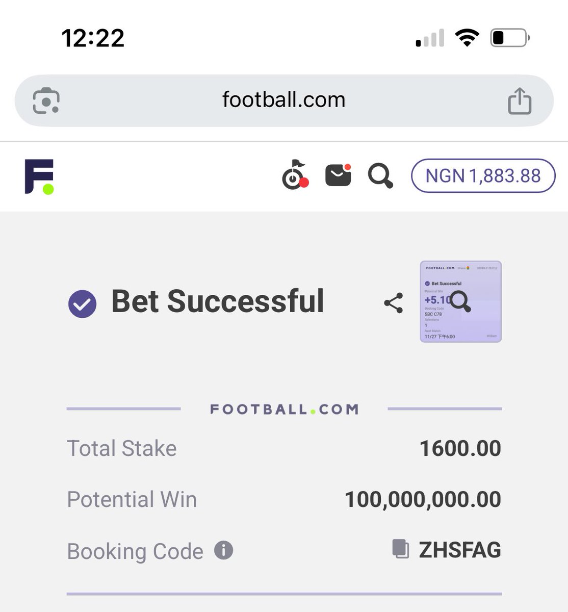 EmakingTips's tweet image. 1st half over 0.5 Goal. Game Ends Tomorrow