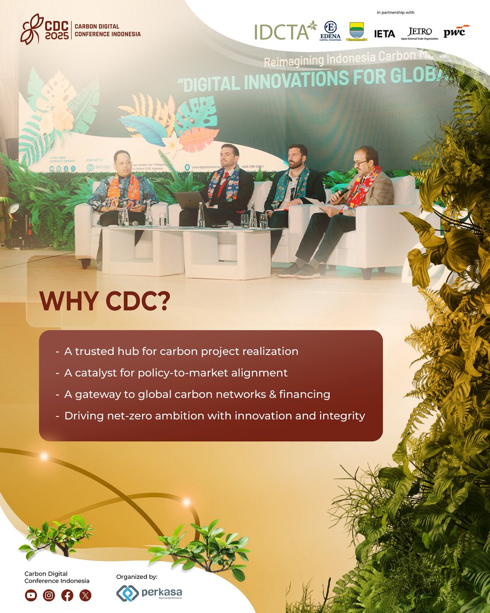 🌍 The CDC is more than an event — it’s a global movement in digital transformation of carbon markets and advancing project realization in carbon capture, storage, and negative emission solutions
#CarbonDigitalConference #CDC2025 #CarbonCapture #CarbonMarkets #CarbonCredits