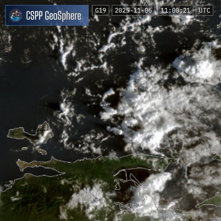 Se observa nubosidad en niveles bajos cercana al Este de la Isla de Margarita que pudieran llegar y generar lluvias pasajeras nuevamente. Atentos ⚠️

#06nov 7:30 am