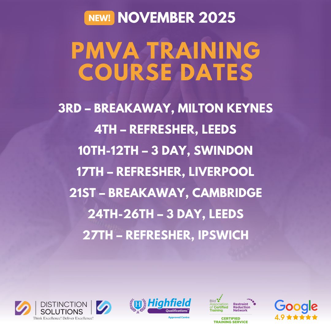 DistinctionSol1's tweet photo. 🛡️ Ready to boost your PMVA expertise this November? Check out our latest course dates! – https://t.co/iF6hUXM9M3 

Our hands-on sessions are led by industry pros and happening at locations across the UK. Practical. Reliable. Tailored for real care environments.

Reserve your place — https://t.co/iF6hUXM9M3