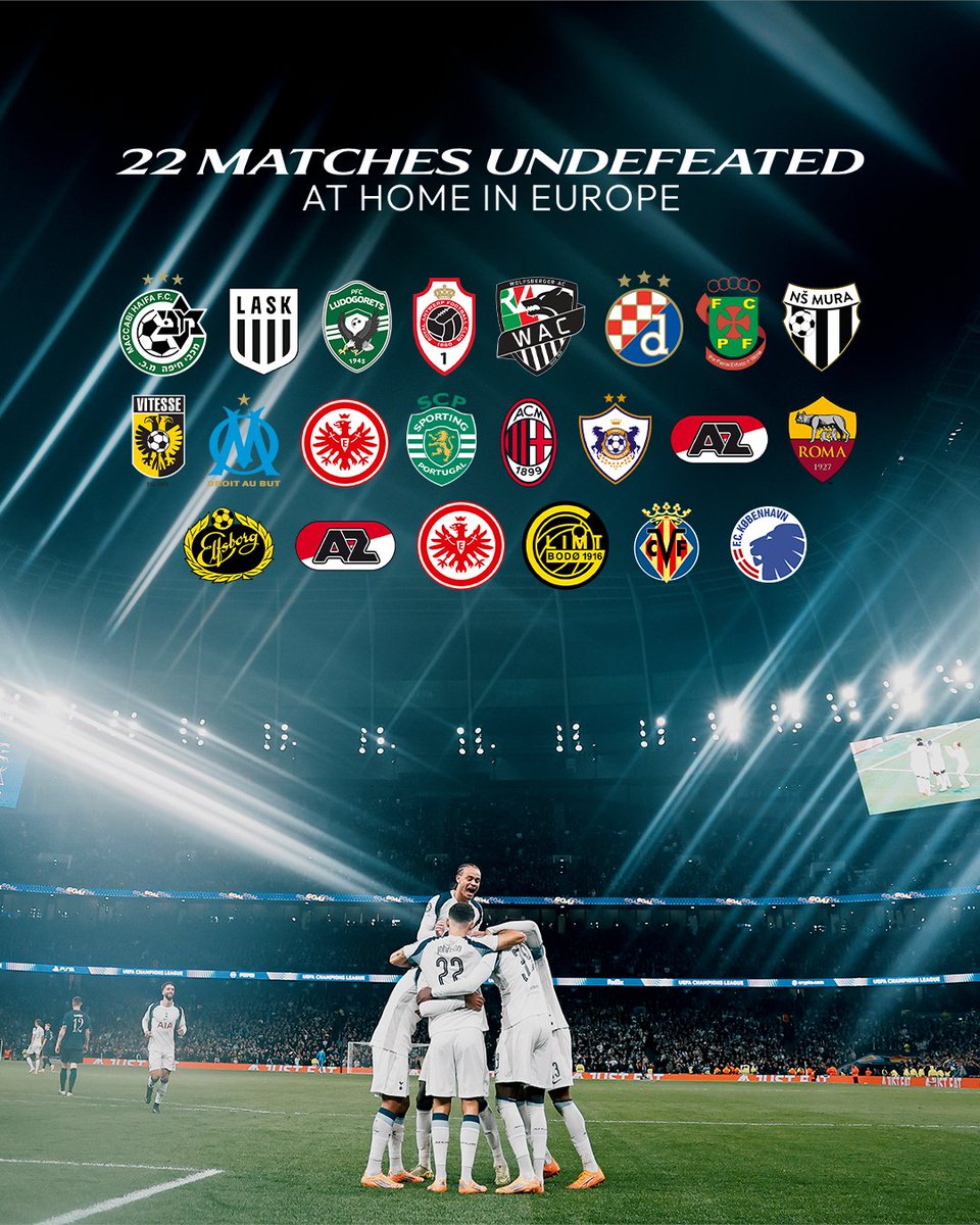 22 home European matches.

Zero defeats.
