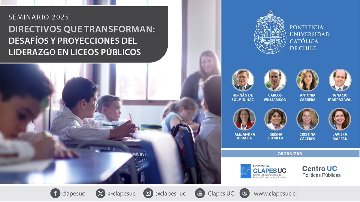 PRONTO EN VIVO 🔴| Estamos a minutos de dar inicio a nuestro seminario “Directivos que transforman: desafíos y proyecciones del liderazgo en liceos públicos” 👩🏻‍🏫🏫 organizado en conjunto con el centro <a href="/cppublicasuc/">Centro de Políticas Públicas UC</a>

¡Conéctate a las 08:45 am! y acompáñanos a reflexionar sobre los