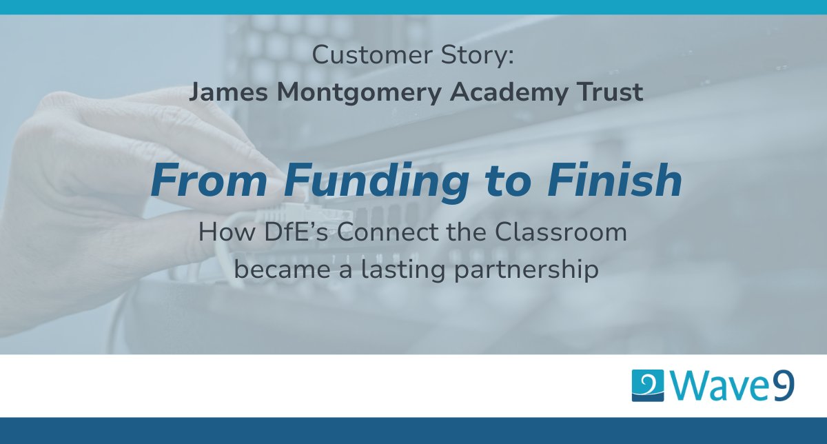 When new funding lands, the pressure’s on to deliver fast and get it right.

For James Montgomery Academy Trust, #ConnectTheClassroom meant 7 schools upgraded in one summer - on time, no drama.

Read the case study → wave9.co.uk/james-montgome…