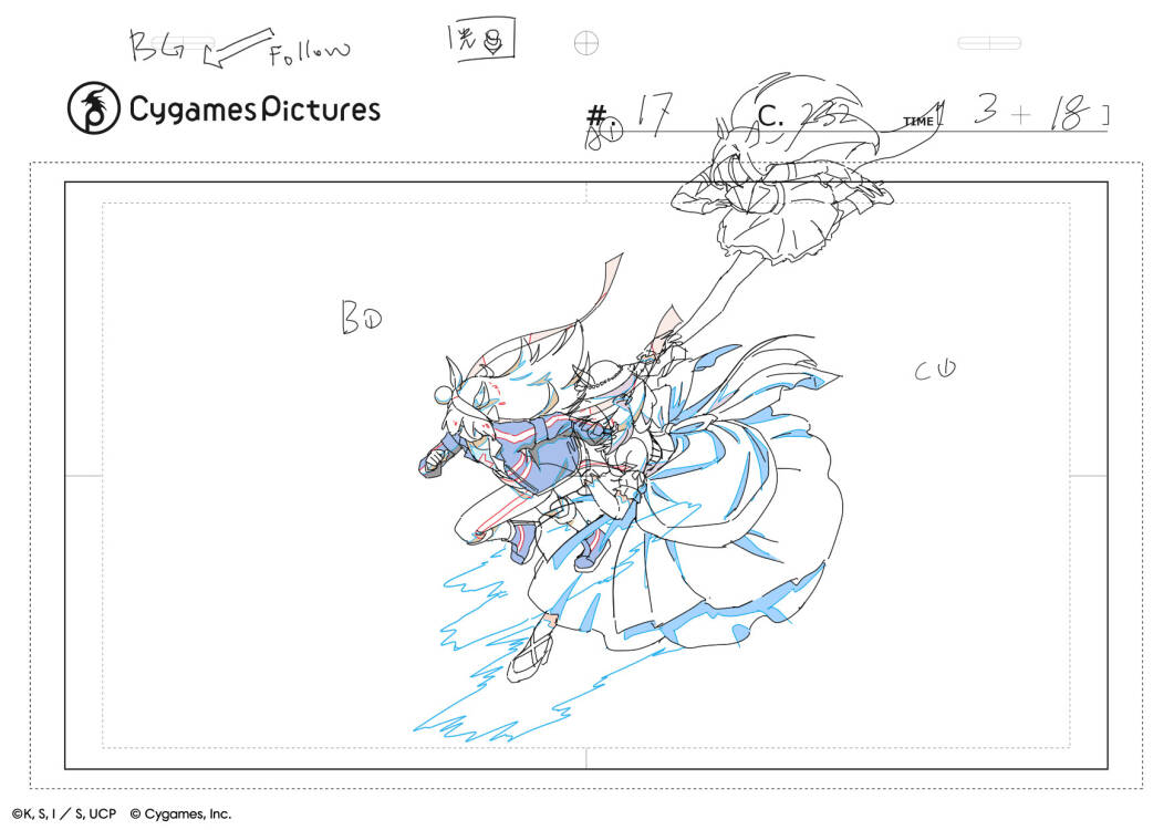 fomer_lin's tweet image. 17話の原画に参加しました！
何卒よろしくお願いいたします！
#アニメウマ娘 #シングレ