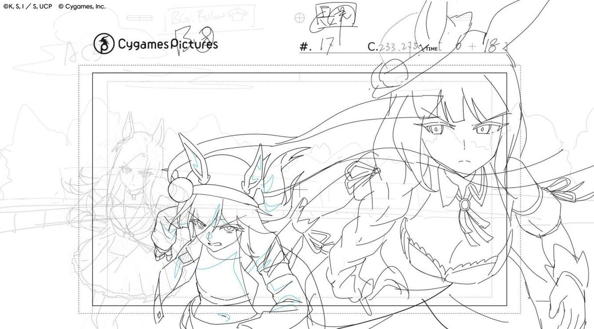 fomer_lin's tweet image. 17話の原画に参加しました！
何卒よろしくお願いいたします！
#アニメウマ娘 #シングレ