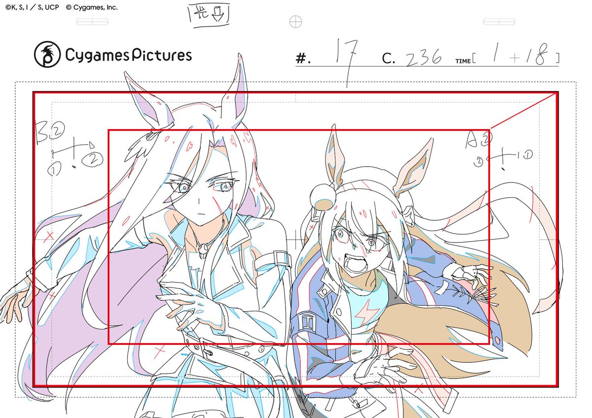 fomer_lin's tweet image. 17話の原画に参加しました！
何卒よろしくお願いいたします！
#アニメウマ娘 #シングレ