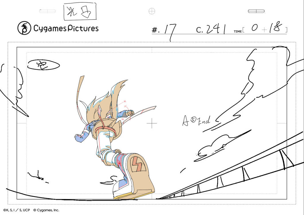 fomer_lin's tweet image. 17話の原画に参加しました！
何卒よろしくお願いいたします！
#アニメウマ娘 #シングレ